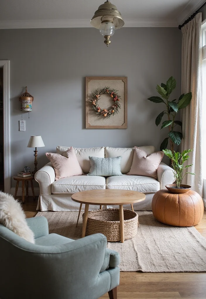 10 Grey Wall Decor Ideas for Calm Versatile Neutrals 100 10 Grey Wall Decor Ideas for Calm Versatile Neutrals - 10. Seasonal Decor Changes