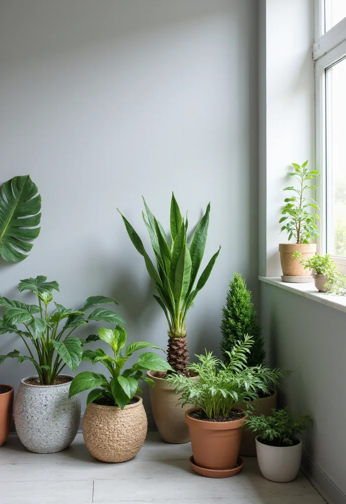 10 Grey Wall Decor Ideas for Calm Versatile Neutrals 45 10 Grey Wall Decor Ideas for Calm Versatile Neutrals - 5. Incorporate Natural Elements