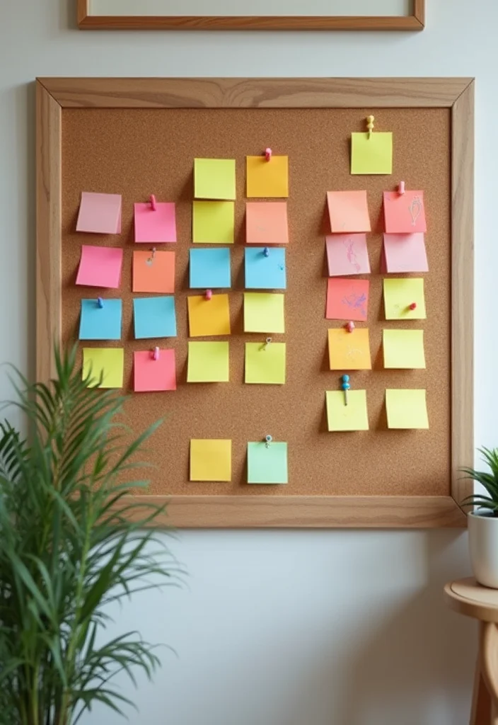 10 Home Office Bulletin Board Ideas for Organized Displays 1 10 Home Office Bulletin Board Ideas for Organized Displays - 1. The Color-Coded Corkboard