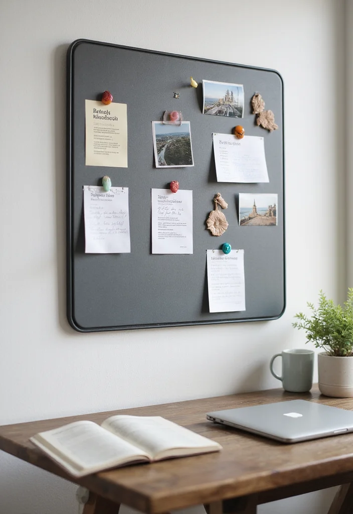 10 Home Office Bulletin Board Ideas for Organized Displays 23 10 Home Office Bulletin Board Ideas for Organized Displays - 3. Magnetic Board Madness