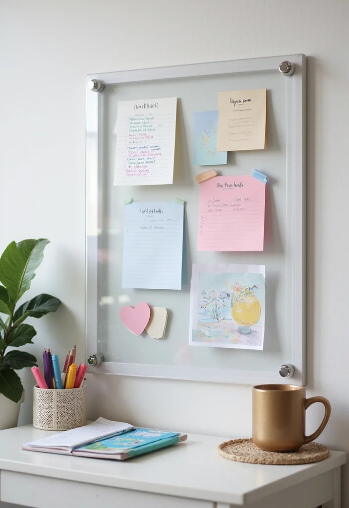 10 Home Office Bulletin Board Ideas for Organized Displays 78 10 Home Office Bulletin Board Ideas for Organized Displays - 8. Clear Acrylic Board
