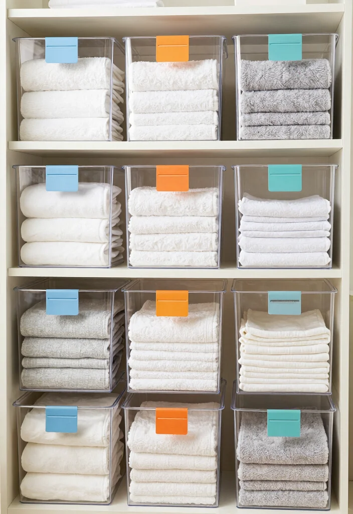 10 Linen Closet Organization Ideas for Easy Everyday Access 1 10 Linen Closet Organization Ideas for Easy Everyday Access 1. Use Clear Storage Bins 0