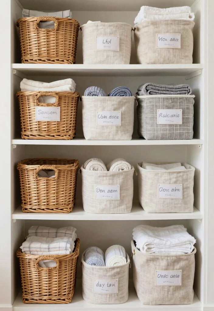10 Linen Closet Organization Ideas for Easy Everyday Access 4 10 Linen Closet Organization Ideas for Easy Everyday Access 4. Incorporate Baskets for Smaller Items 0