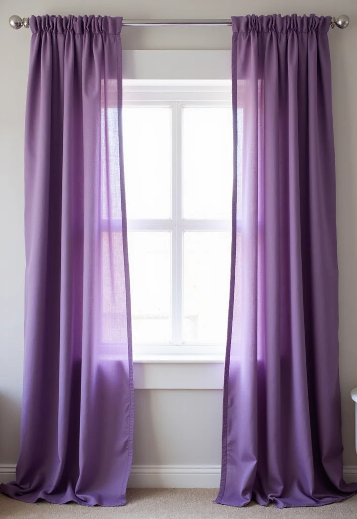 10 Purple Bedroom Curtain Ideas for Soft Moody Charm 34 10 Purple Bedroom Curtain Ideas for Soft Moody Charm - 4. Ombre Shades