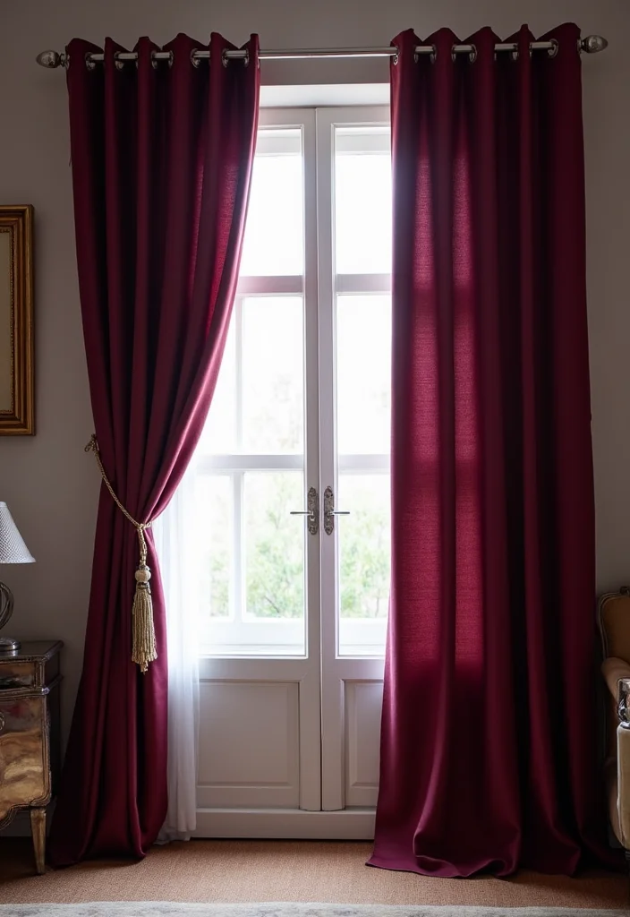 10 Purple Bedroom Curtain Ideas for Soft Moody Charm 89 10 Purple Bedroom Curtain Ideas for Soft Moody Charm - 9. Deep Aubergine Shades