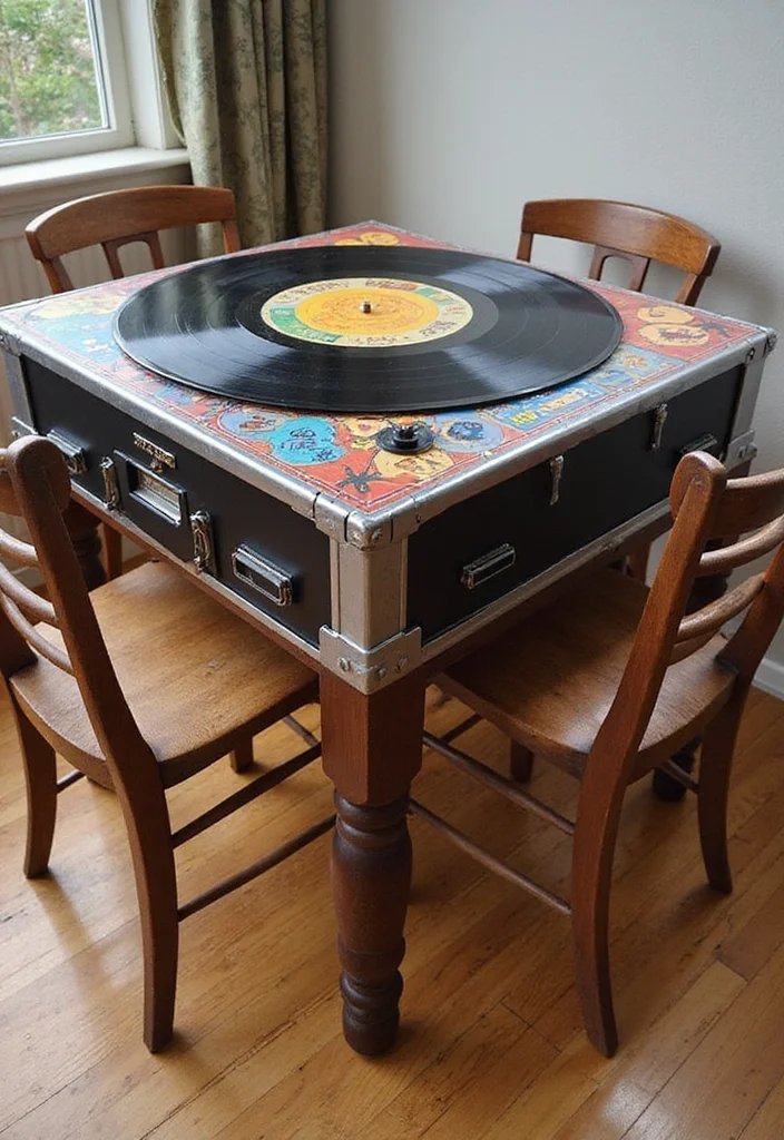 10 Retro Basement Ideas for Playful Vintage Character 23 10 Retro Basement Ideas for Playful Vintage Character - 3. Quirky Game Table