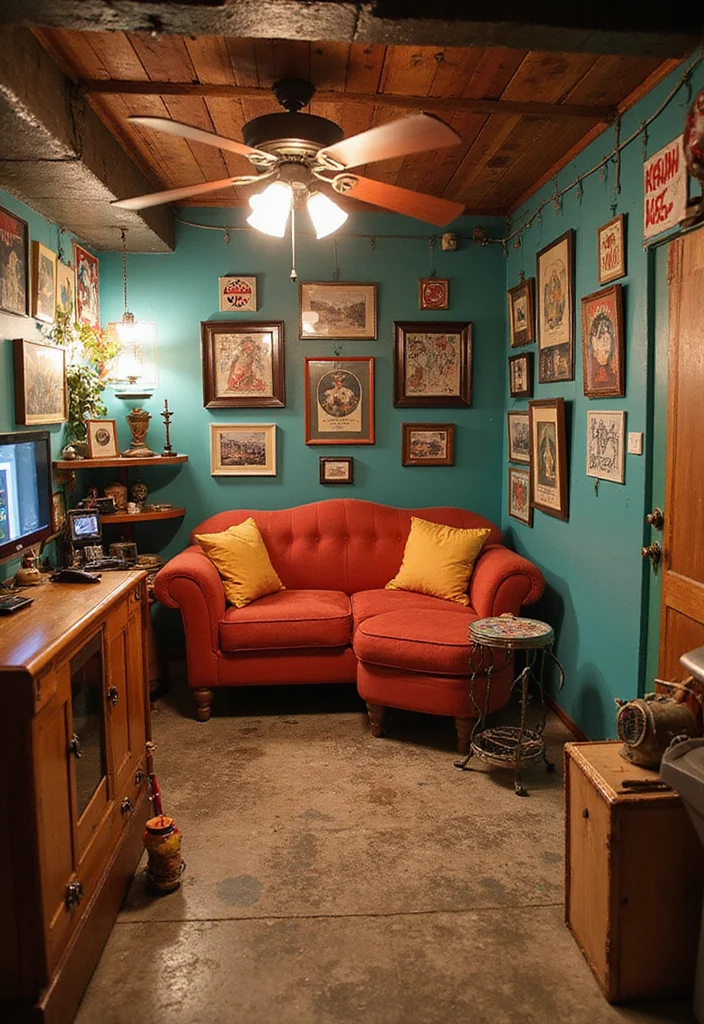 10 Retro Basement Ideas for Playful Vintage Character 67 10 Retro Basement Ideas for Playful Vintage Character - 7. Retro Themed Decor