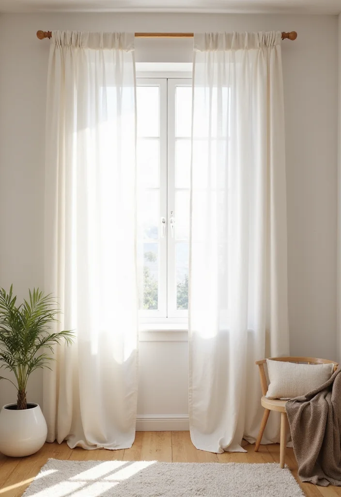 10 Salon Curtain Ideas for Stylish Functional Partitions 89 10 Salon Curtain Ideas for Stylish Functional Partitions - 9. Minimalist Scandinavian Touch