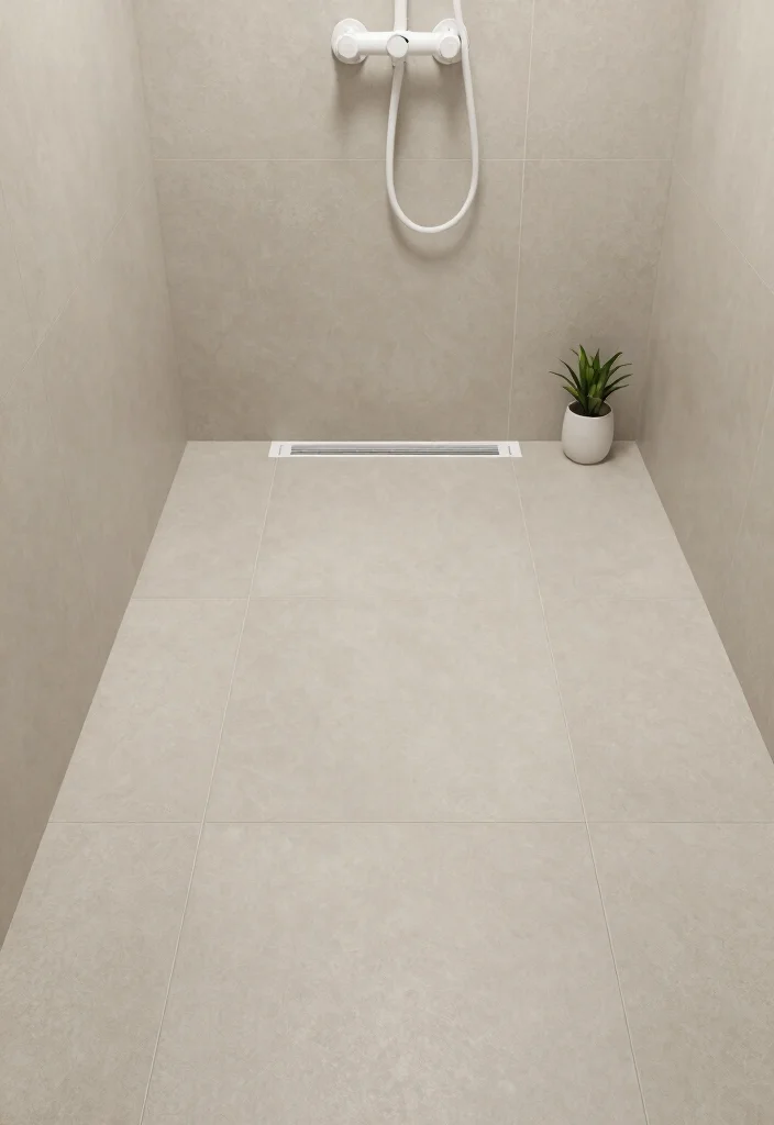 10 Shower Floor Tile Ideas That Are Stylish and Slip Resistant 3. Porcelain Tiles with Anti Slip Finish 0