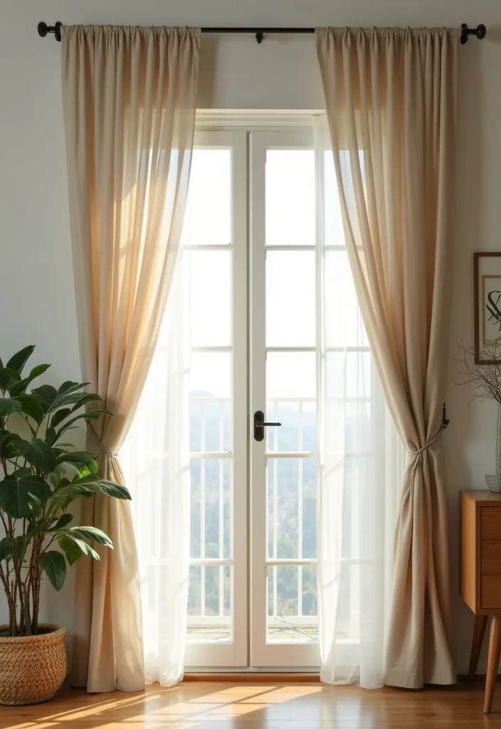 10 Single Door Curtain Ideas for Light and Privacy Balance 1 10 Single Door Curtain Ideas for Light and Privacy Balance - 1. Sheer Bliss: Lightweight Curtains