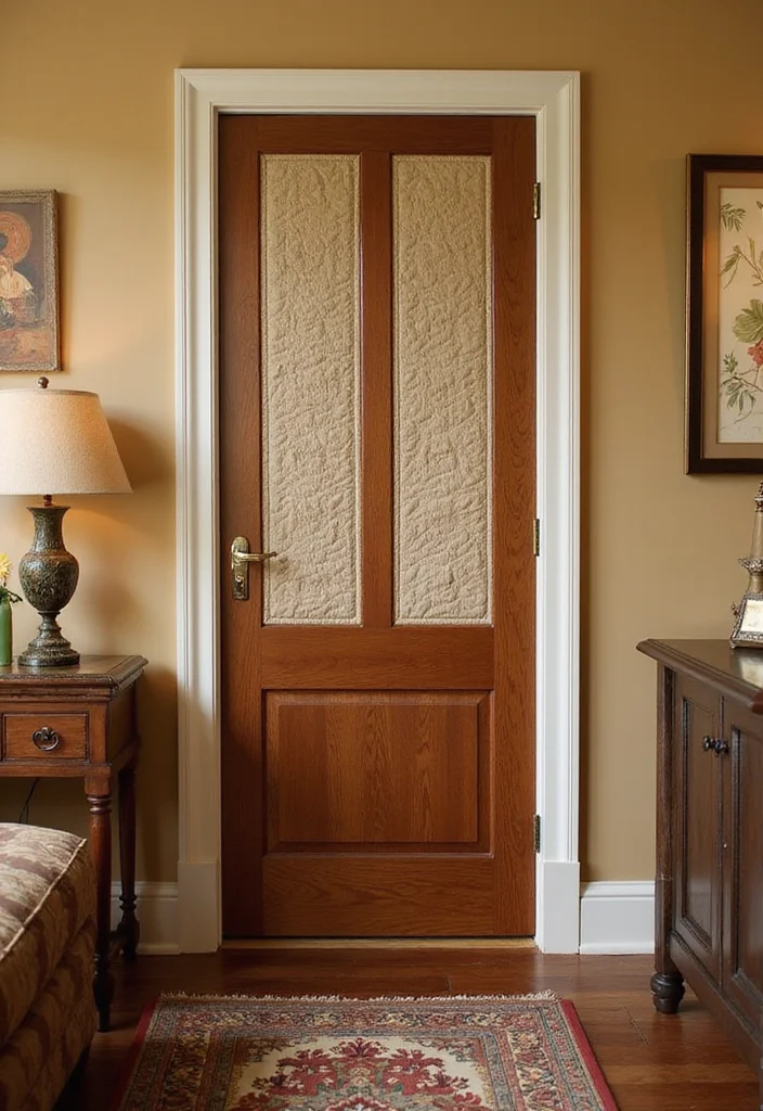 10 Single Door Curtain Ideas for Light and Privacy Balance 67 10 Single Door Curtain Ideas for Light and Privacy Balance - 7. Quilted Privacy Panels