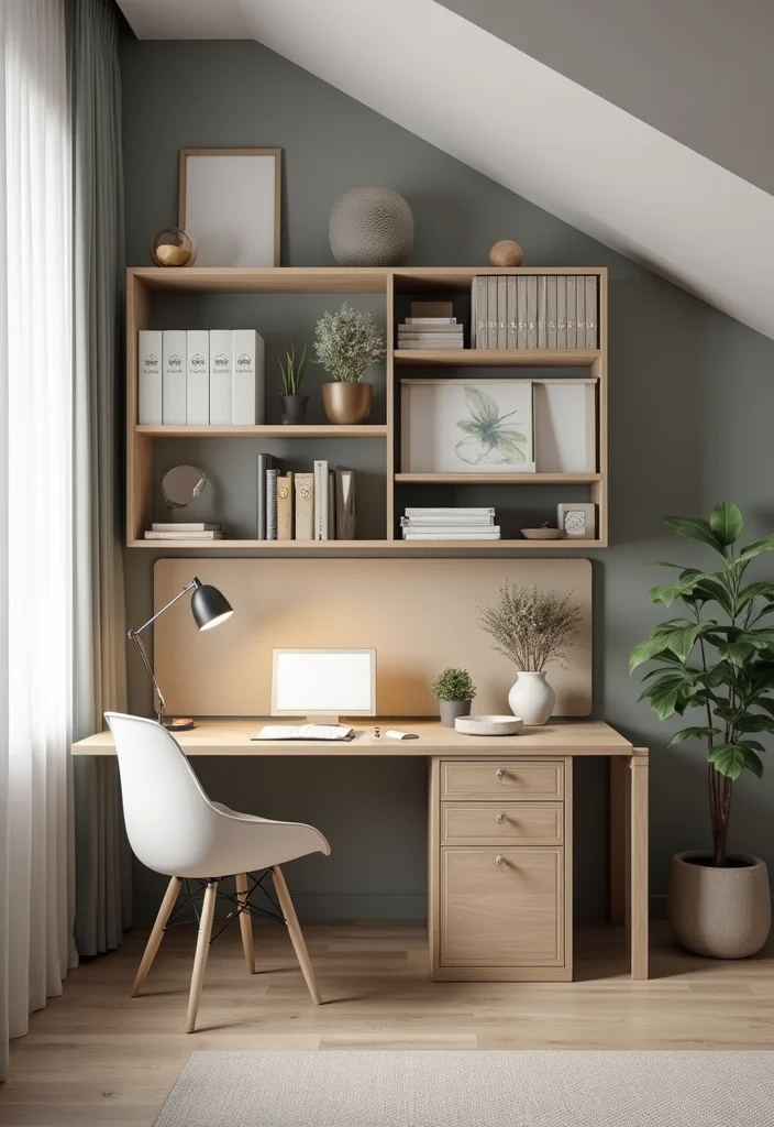 10 Slanted Ceiling Office Ideas for Smart Angled Layouts 56 10 Slanted Ceiling Office Ideas for Smart Angled Layouts - 6. Ceiling-Height Storage Solutions