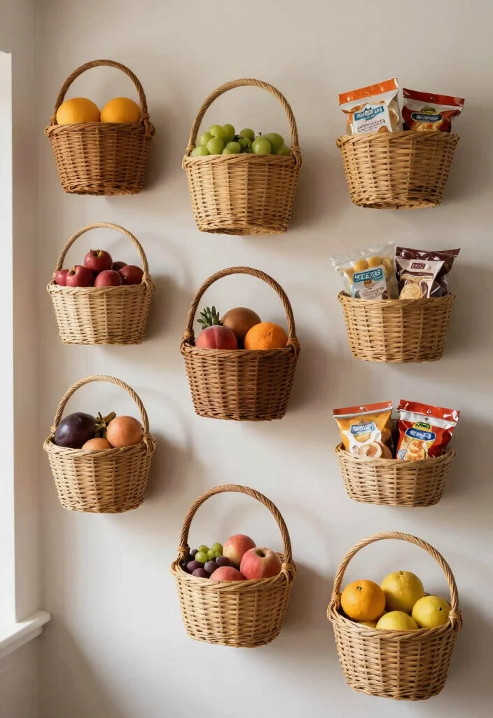 10 Small Pantry Shelving Ideas to Increase Storage Space 10 10 Small Pantry Shelving Ideas to Increase Storage Space 10. Wall Mounted Baskets for Style and Function 0