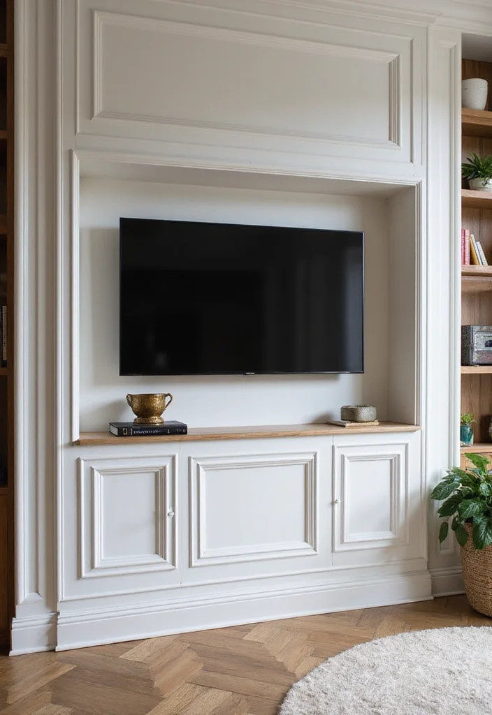 10 TV in Office Ideas for Clean Integrated Setup 34 10 TV in Office Ideas for Clean Integrated Setup - 4. Decorative TV Enclosure