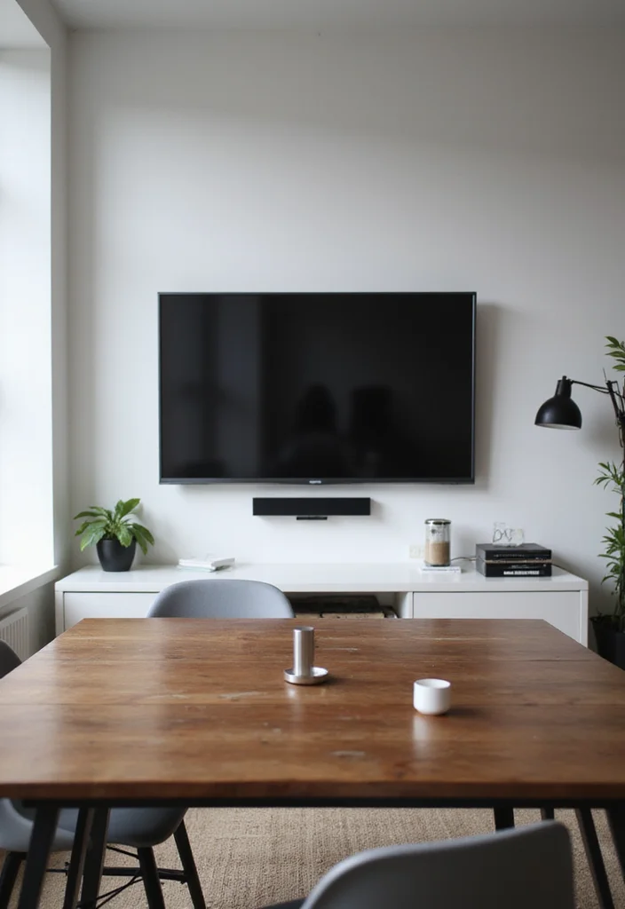 10 TV in Office Ideas for Clean Integrated Setup 89 10 TV in Office Ideas for Clean Integrated Setup - 9. Smart Home Integration