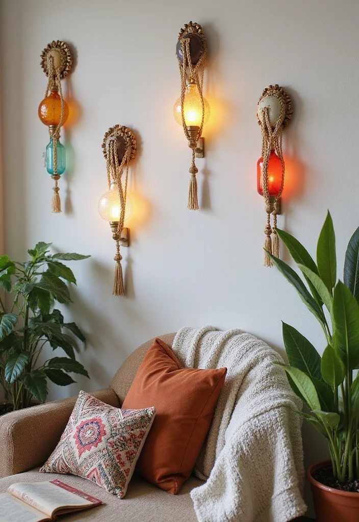 10 Wall Sconces Decor Ideas for Soft Ambient Lighting 67 10 Wall Sconces Decor Ideas for Soft Ambient Lighting - 7. Bohemian Touch