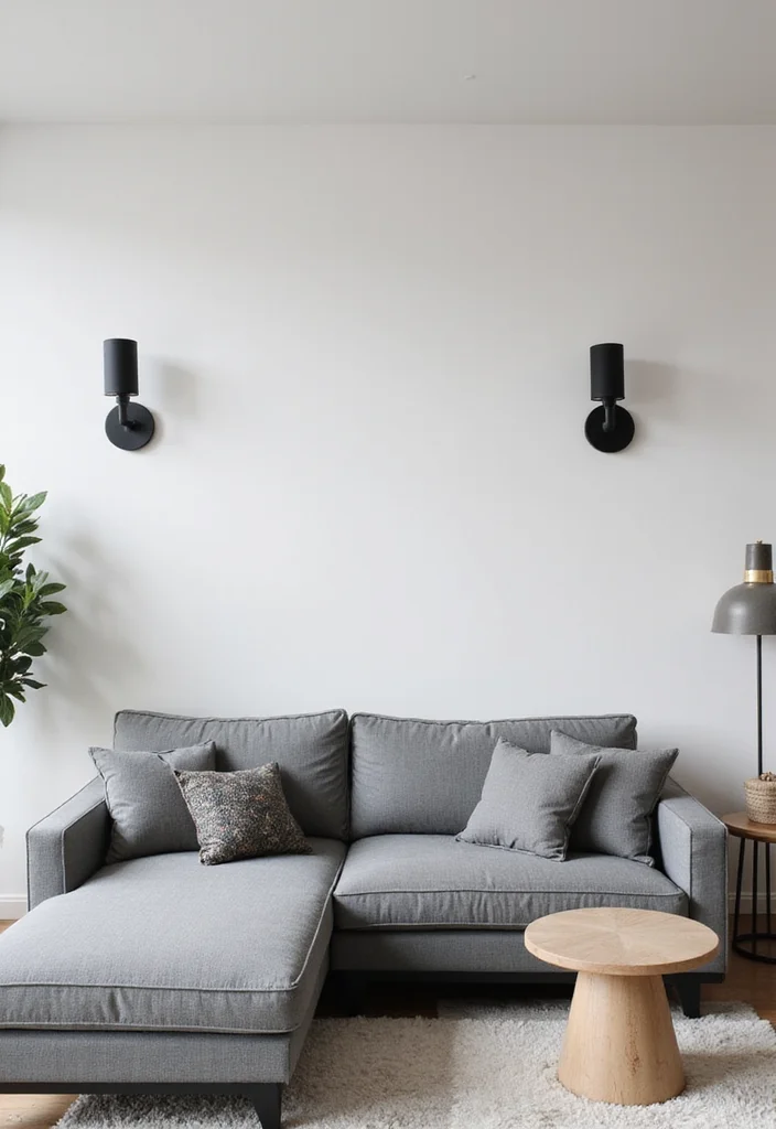 10 Wall Sconces Decor Ideas for Soft Ambient Lighting 78 10 Wall Sconces Decor Ideas for Soft Ambient Lighting - 8. Minimalist Black and White