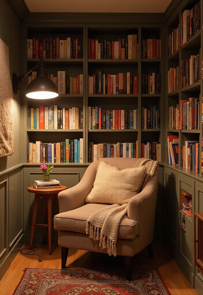 12 Basement Library Ideas for Quiet Cozy Reading 1 12 Basement Library Ideas for Quiet Cozy Reading - 1. The Reading Nook Retreat