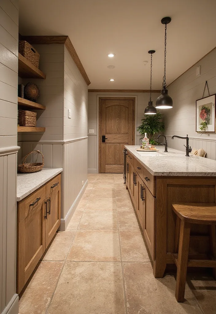 12 Basement Wainscoting Ideas for Classic Textured Detail 12 12 Basement Wainscoting Ideas for Classic Textured Detail - 2. Rustic Shiplap Panels