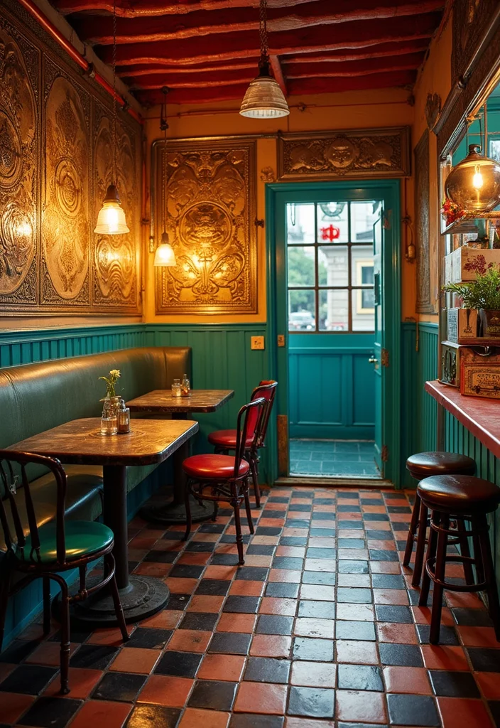 12 Basement Wainscoting Ideas for Classic Textured Detail 45 12 Basement Wainscoting Ideas for Classic Textured Detail - 5. Vintage Tin Tile Panels