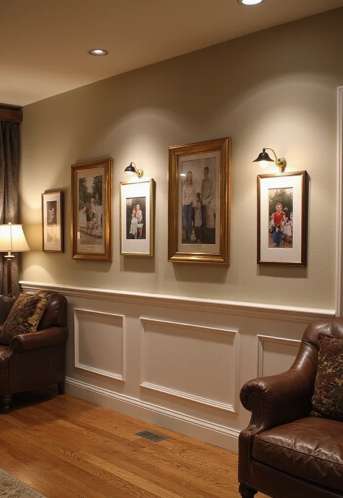 12 Basement Wainscoting Ideas for Classic Textured Detail 78 12 Basement Wainscoting Ideas for Classic Textured Detail - 8. Classic Picture Frame Wainscoting