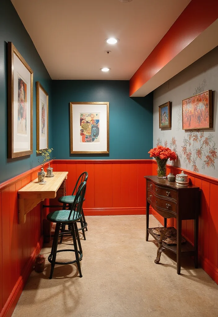 12 Basement Wainscoting Ideas for Classic Textured Detail 89 12 Basement Wainscoting Ideas for Classic Textured Detail - 9. Chic Two-Tone Wainscoting