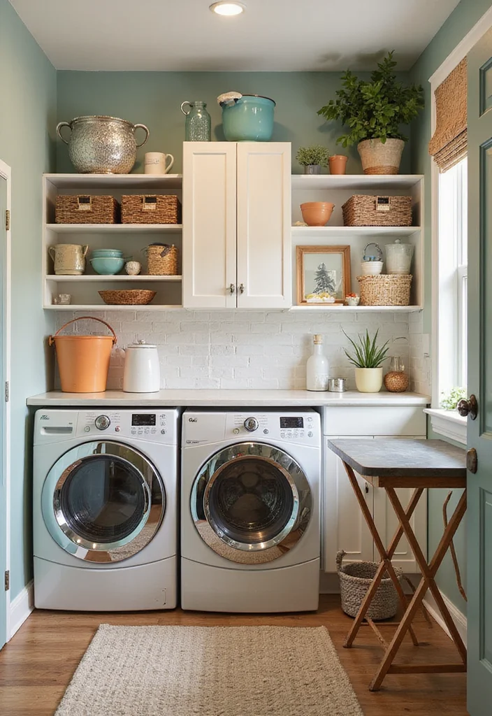 12 Basic Basement Ideas for Simple Functional Living - 12. Functional Laundry Space