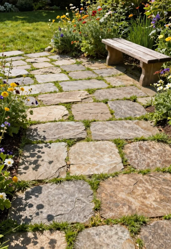12 Budget Friendly Paver Patio Ideas That Look High End - 4. Rustic Flagstone 1