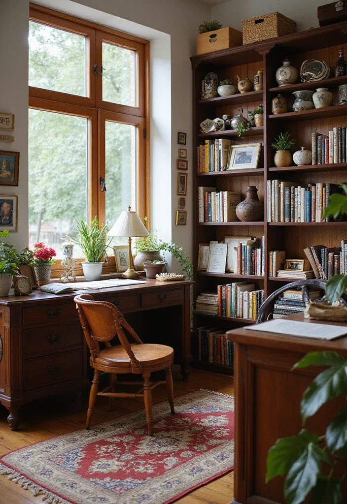 12 Cottage Office Ideas for Cozy Vintage Charm 111 12 Cottage Office Ideas for Cozy Vintage Charm - 11. Personal Touches
