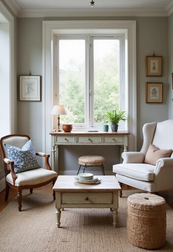 12 Cottage Office Ideas for Cozy Vintage Charm 45 12 Cottage Office Ideas for Cozy Vintage Charm - 5. Cottage-Style Furniture