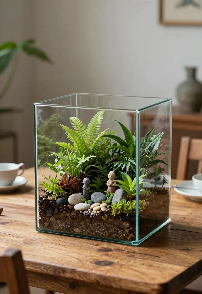 12 Dining Room Table Centerpiece Ideas for Everyday Style 3. Terrarium Centerpiece 0