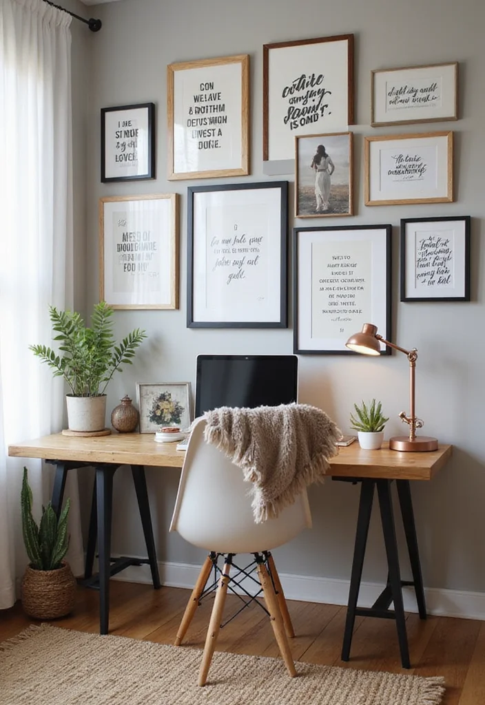 12 Eclectic Home Office Ideas for Creative Personalized Style 78 12 Eclectic Home Office Ideas for Creative Personalized Style - 8. Inspirational Quotes