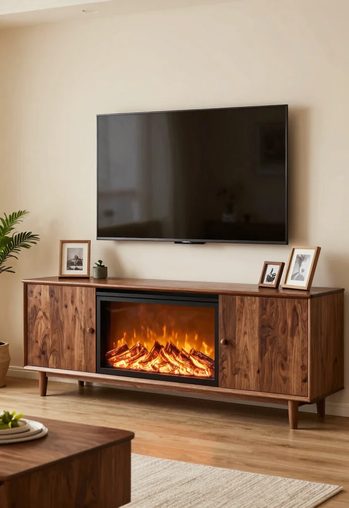 12 Electric Fireplace Ideas with TV for a Cozy Modern Living Room 2 12 Electric Fireplace Ideas with TV for a Cozy Modern Living Room 2. Electric Fireplace Built into a TV Stand 0