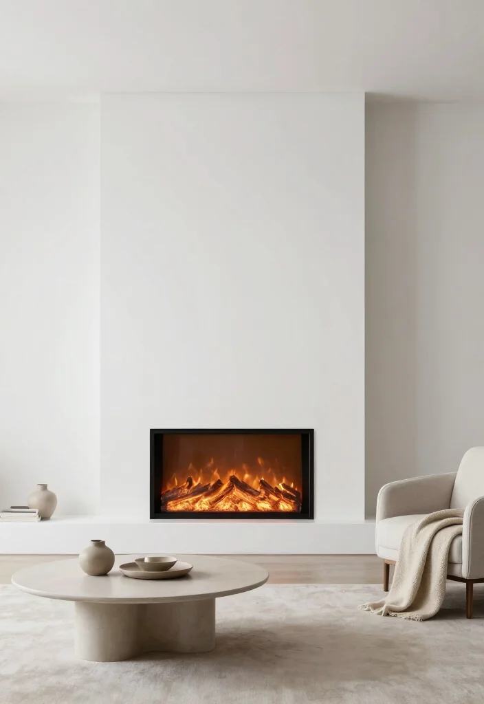12 Electric Fireplace Ideas with TV for a Cozy Modern Living Room 6 12 Electric Fireplace Ideas with TV for a Cozy Modern Living Room 6. Minimalist Electric Fireplace Design 0