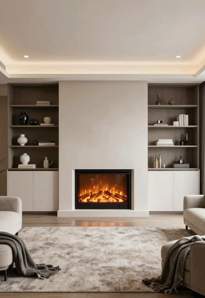 12 Electric Fireplace Ideas with TV for a Cozy Modern Living Room 9 12 Electric Fireplace Ideas with TV for a Cozy Modern Living Room 9. Stylish Electric Fireplace with Built In Storage 0