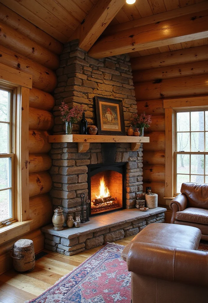 12 Fireplace Alcove Ideas for Stylish Built In Character 56 12 Fireplace Alcove Ideas for Stylish Built In Character - 6. Rustic Log Cabin Alcove