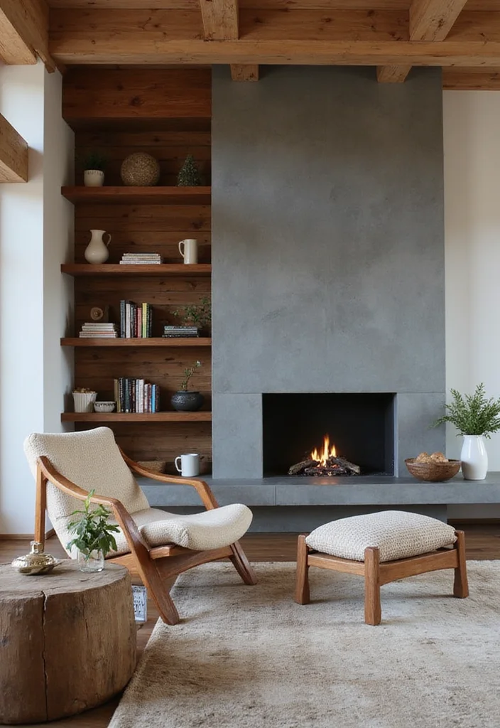 12 Fireplace Alcove Ideas for Stylish Built In Character 78 12 Fireplace Alcove Ideas for Stylish Built In Character - 8. Modern Rustic Blend