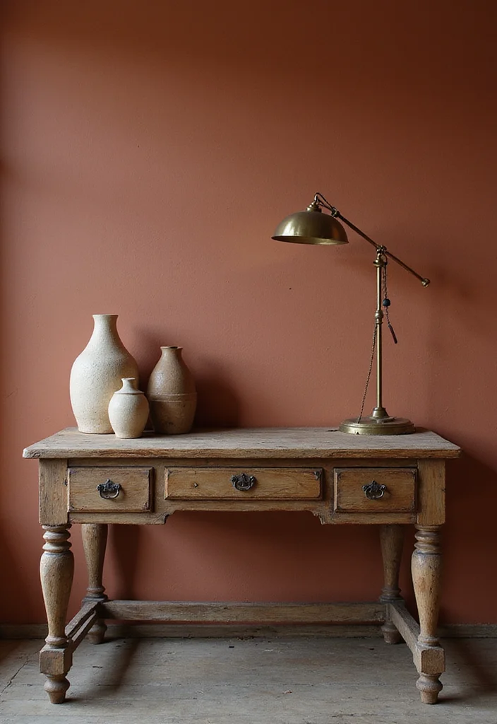 12 French Country Office Ideas for Soft Elegant Warmth 1 12 French Country Office Ideas for Soft Elegant Warmth - 1. Vintage Wooden Desks