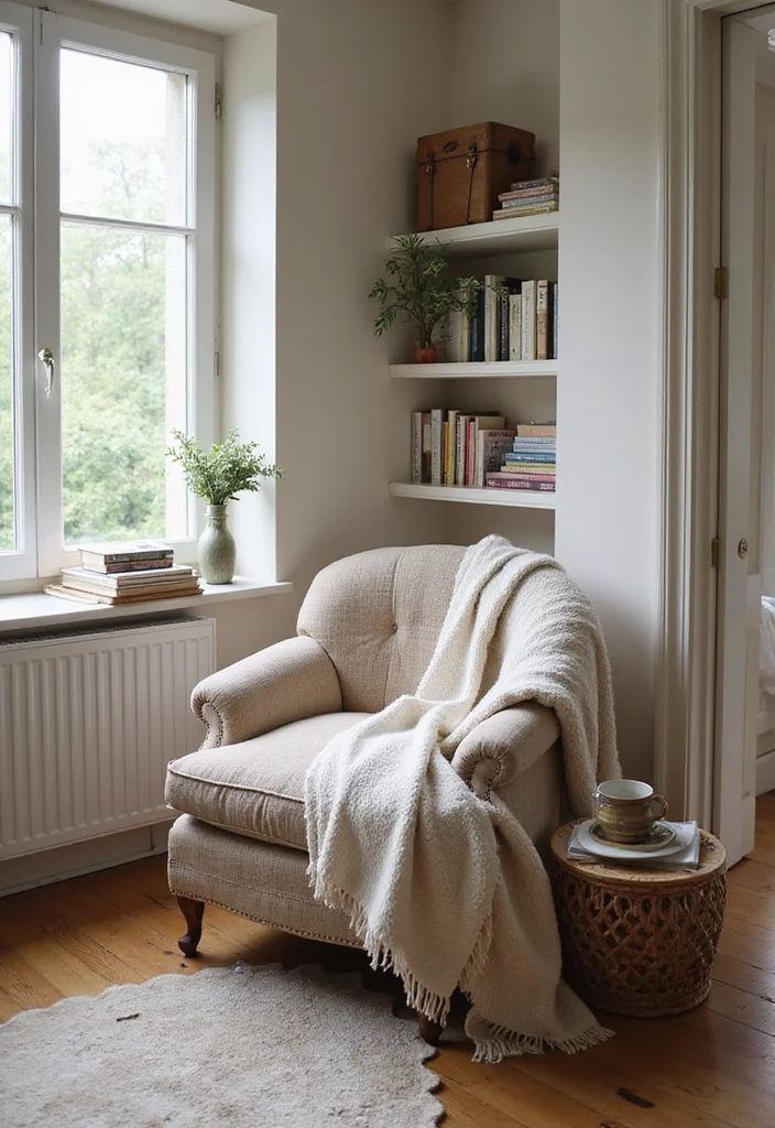 12 French Country Office Ideas for Soft Elegant Warmth 100 12 French Country Office Ideas for Soft Elegant Warmth - 10. Cozy Reading Nook