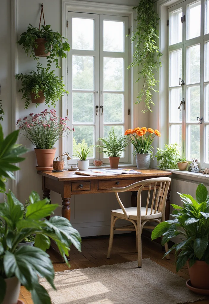 12 French Country Office Ideas for Soft Elegant Warmth 56 12 French Country Office Ideas for Soft Elegant Warmth - 6. Natural Elements