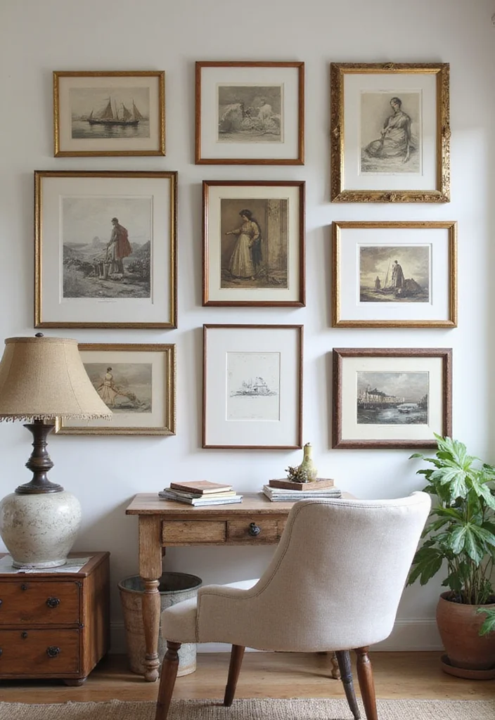 12 French Country Office Ideas for Soft Elegant Warmth 67 12 French Country Office Ideas for Soft Elegant Warmth - 7. Personalized Artwork