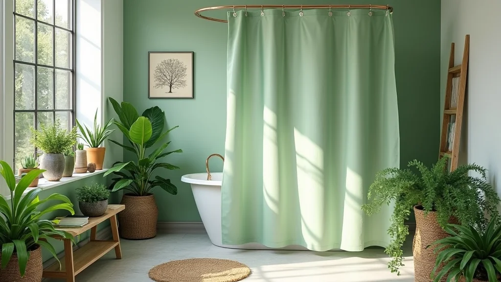 12 Green Bathroom Shower Curtain Ideas for Fresh Natural Vibes