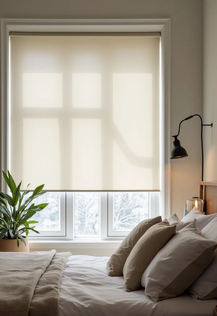 12 Guest Room Curtain Ideas for Cozy Welcoming Style 105 12 Guest Room Curtain Ideas for Cozy Welcoming Style - 11. Solar-Powered Roller Shades