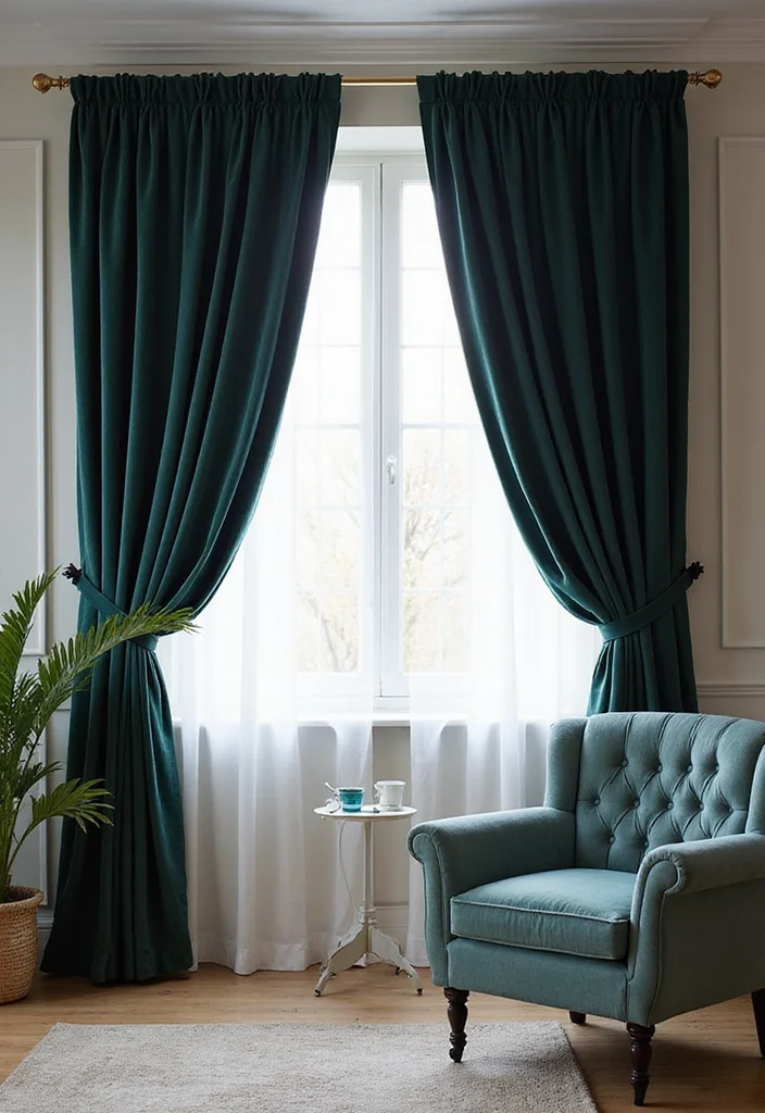 12 Guest Room Curtain Ideas for Cozy Welcoming Style 28 12 Guest Room Curtain Ideas for Cozy Welcoming Style - 4. Velvet Drapes