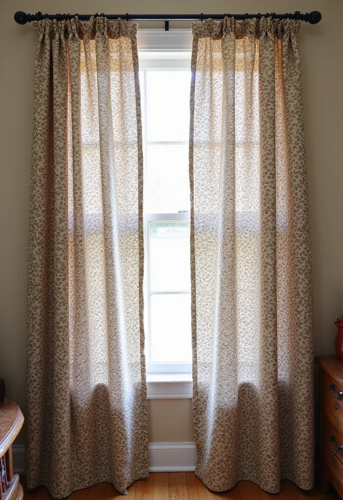 12 Guest Room Curtain Ideas for Cozy Welcoming Style 50 12 Guest Room Curtain Ideas for Cozy Welcoming Style - 6. Upcycled Fabric Panels