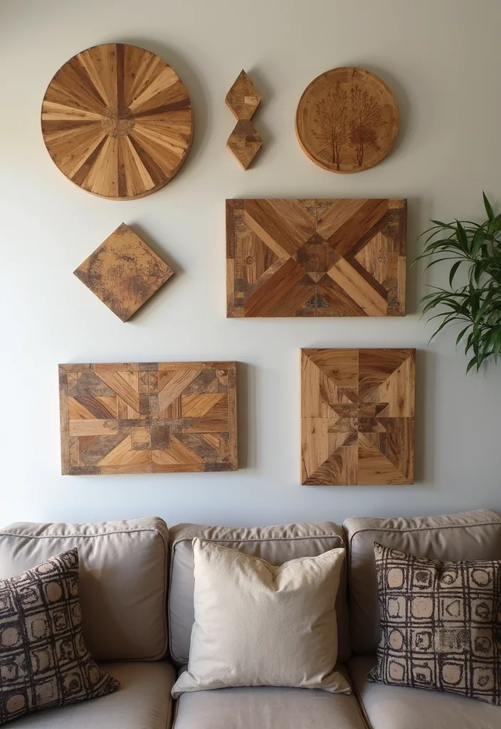 12 House Wall Decor Ideas for Stylish Everyday Living 12 12 House Wall Decor Ideas for Stylish Everyday Living - 2. Reclaimed Wood Art