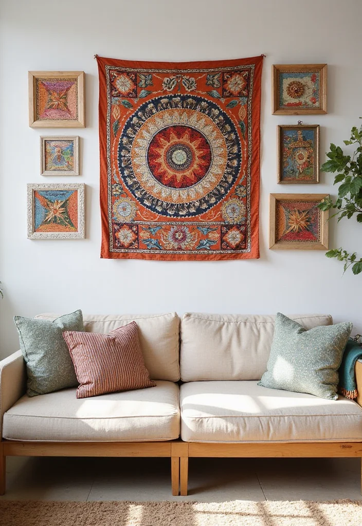 12 House Wall Decor Ideas for Stylish Everyday Living 34 12 House Wall Decor Ideas for Stylish Everyday Living - 4. Fabric Wall Art