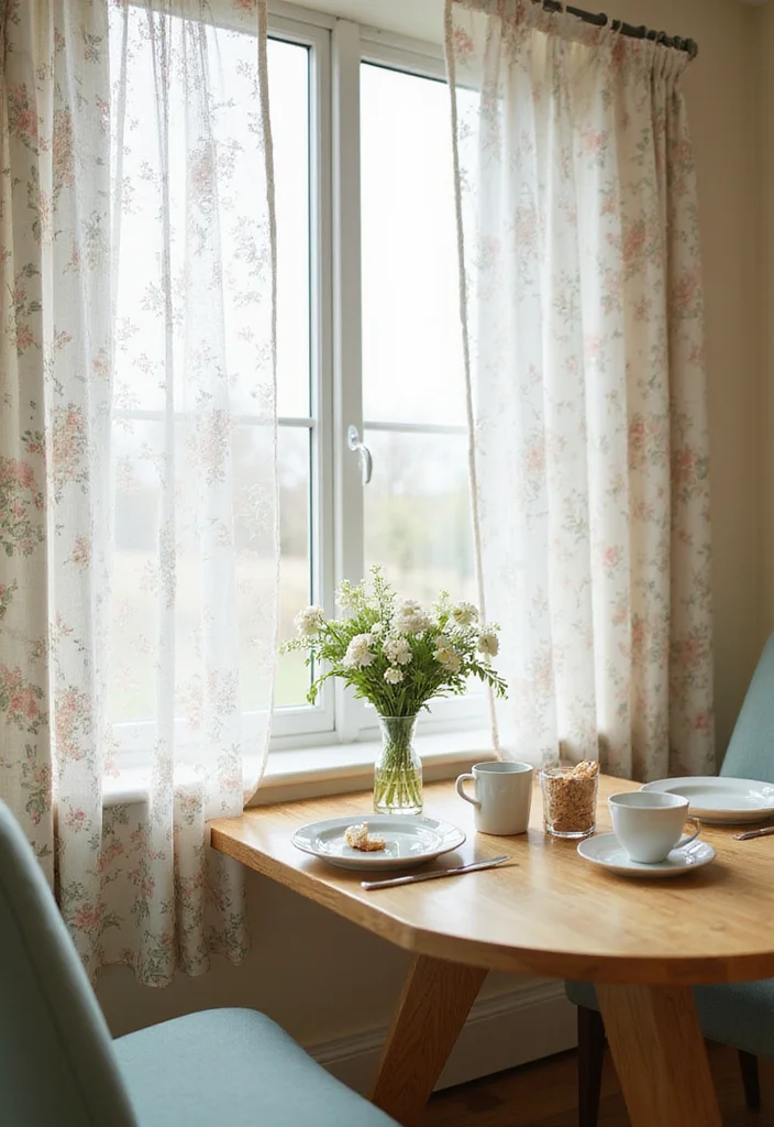 12 Indian Curtain Ideas for Vibrant Cultural Patterns 111 12 Indian Curtain Ideas for Vibrant Cultural Patterns - 11. Floral Print Sheer Curtains