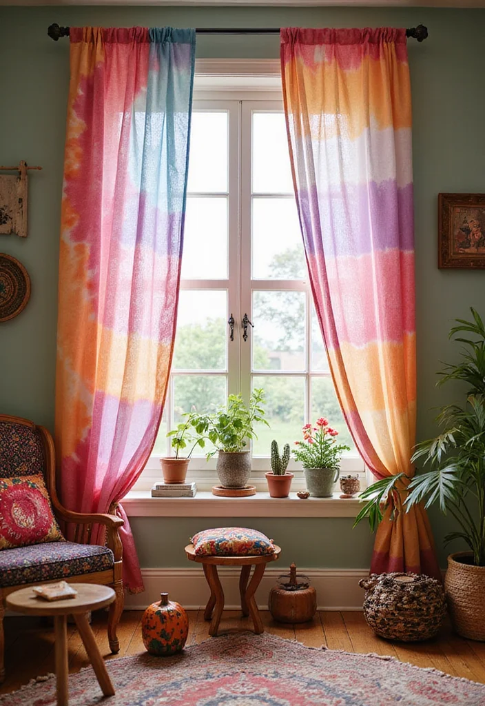 12 Indian Curtain Ideas for Vibrant Cultural Patterns 67 12 Indian Curtain Ideas for Vibrant Cultural Patterns - 7. Tie-Dye Cotton Curtains