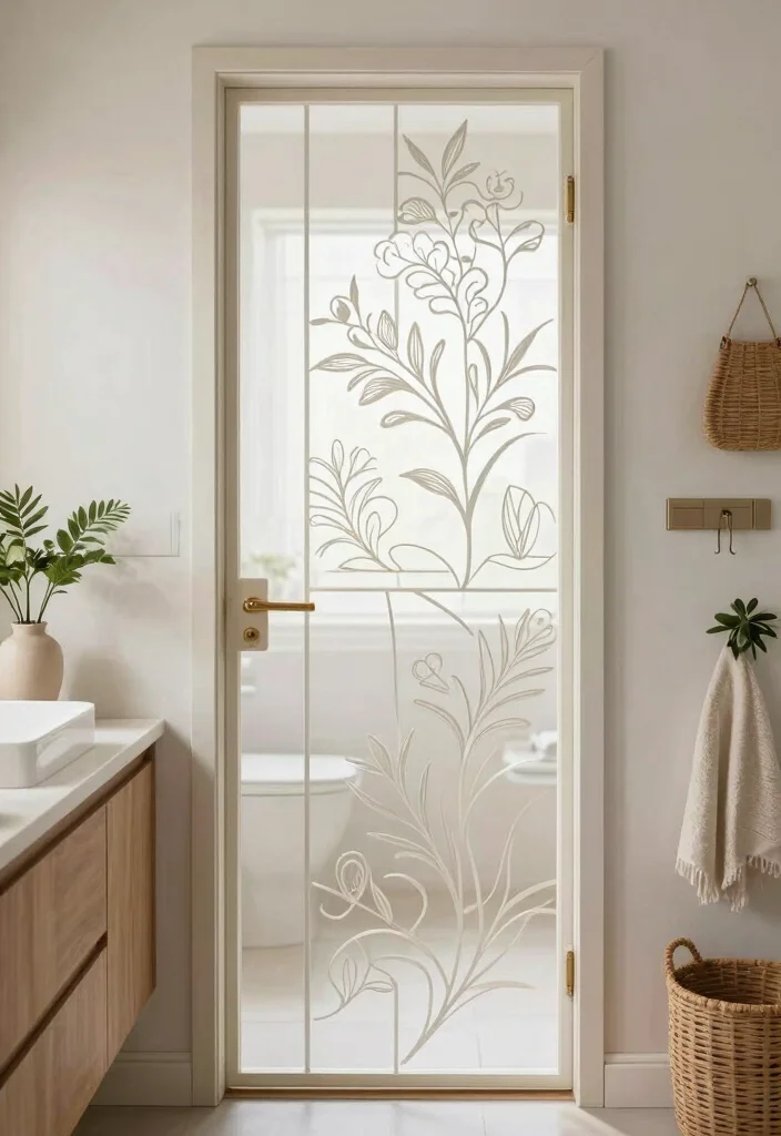 12 Modern Bathroom Door Ideas That Elevate Small Spaces 10. Decorative Screen Doors 0